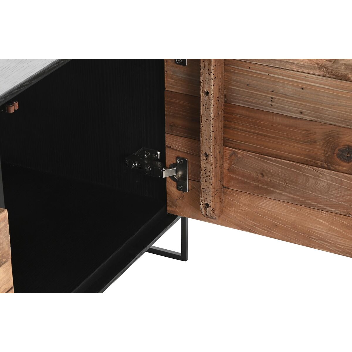 TV-möbler DKD Home Decor 144,5 x 40 x 51 cm Svart Orange Återvunnet Trä Furu - 3