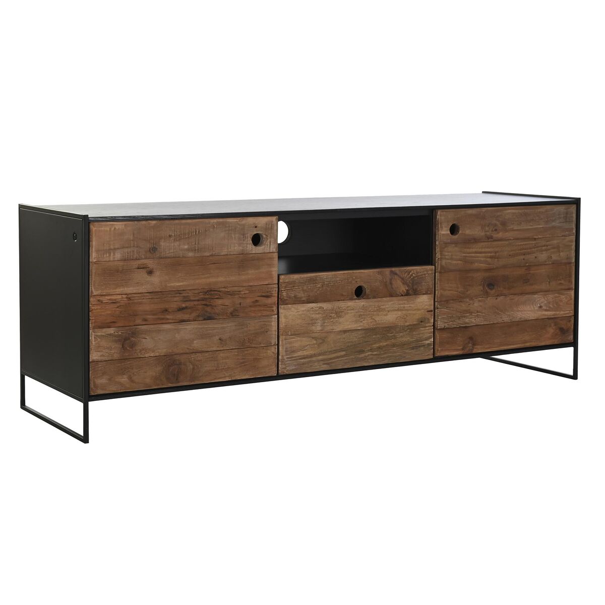 TV-möbler DKD Home Decor 144,5 x 40 x 51 cm Svart Orange Återvunnet Trä Furu - 5