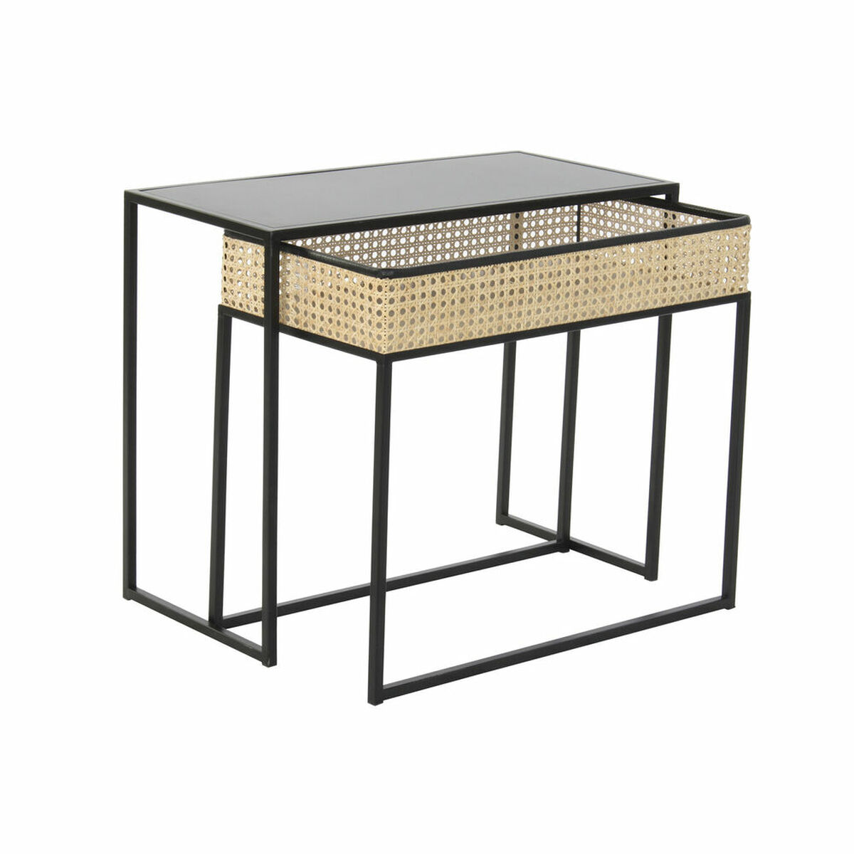 Soffbord DKD Home Decor Svart Naturell 60 x 30 x 50 cm - 2