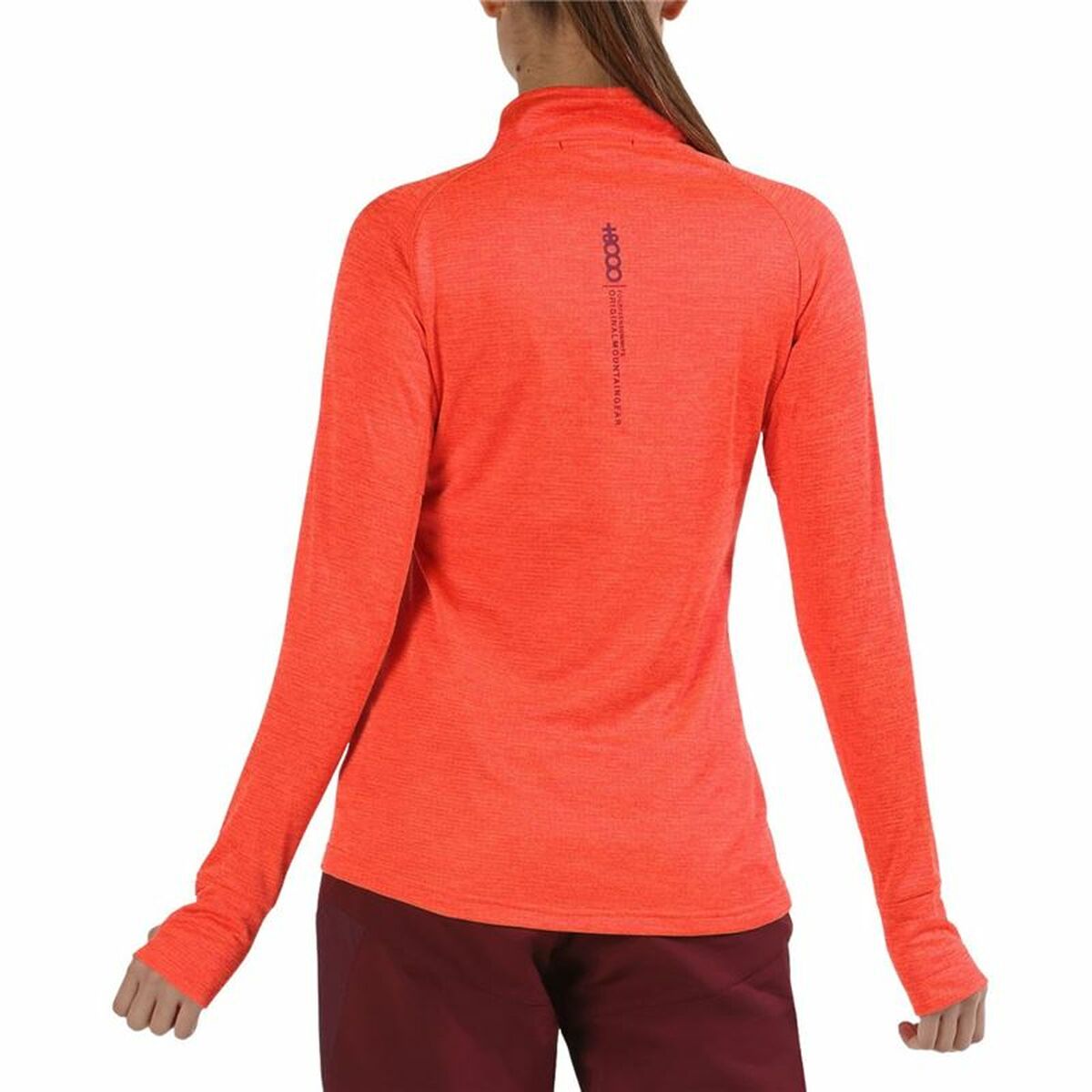 T-shirt med lång ärm Dam +8000 Aceda Orange - 2