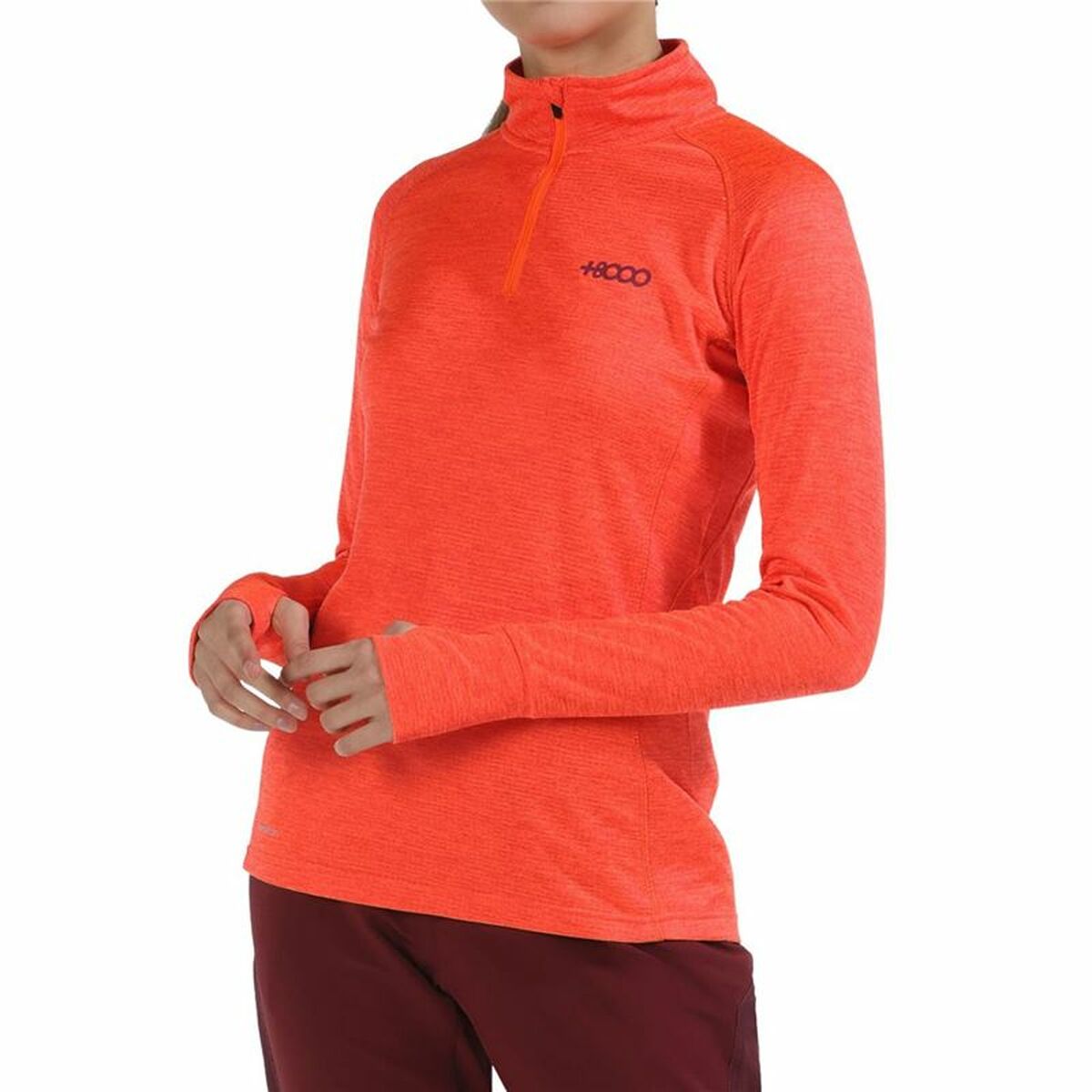 T-shirt med lång ärm Dam +8000 Aceda Orange - 3