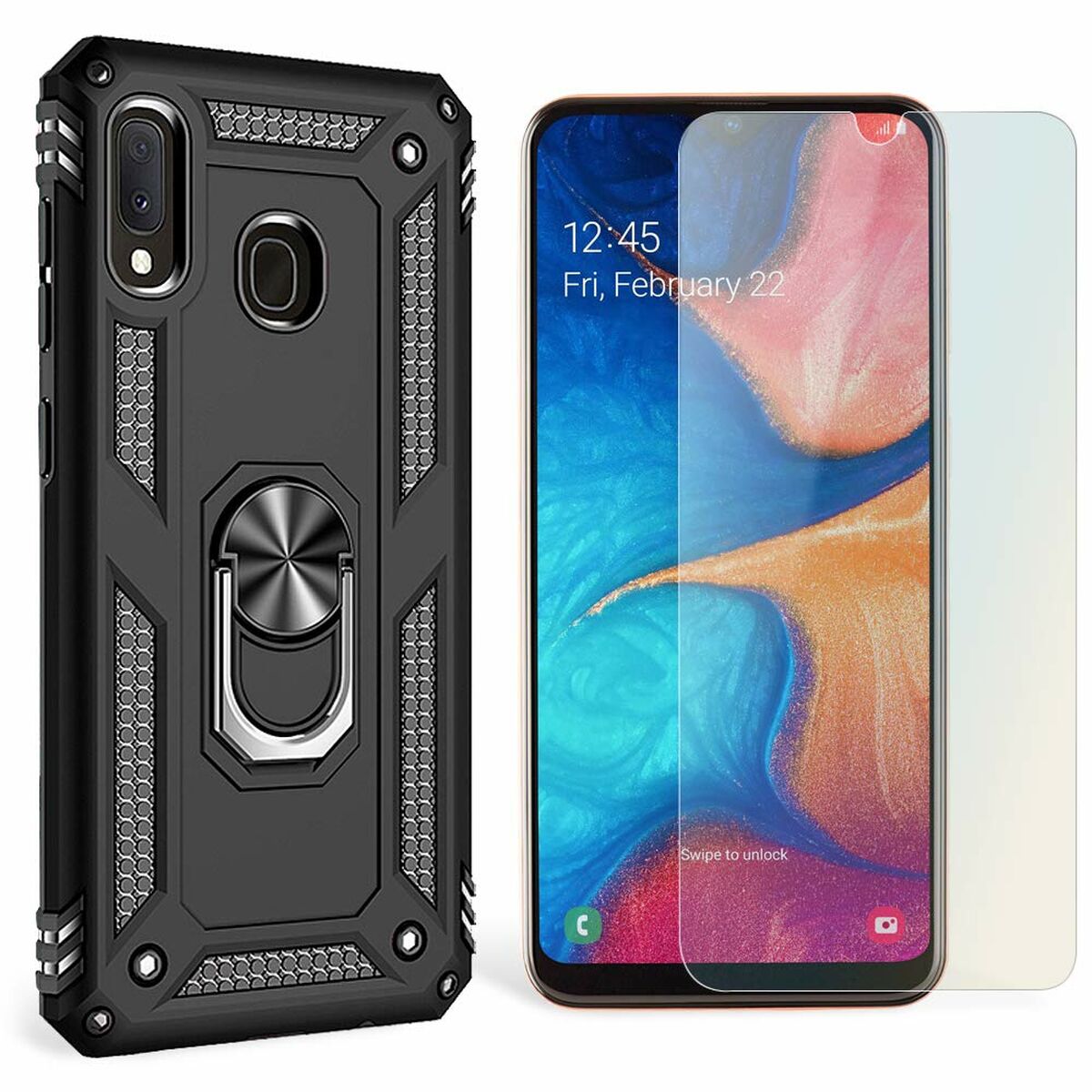 Mobilfodral Nalia Samsung Galaxy A20E Svart (Renoverade A)