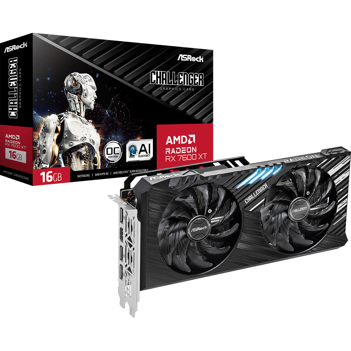 Grafikkort ASRock RX7600XT CL 16GO 16 GB GDDR6 - 2