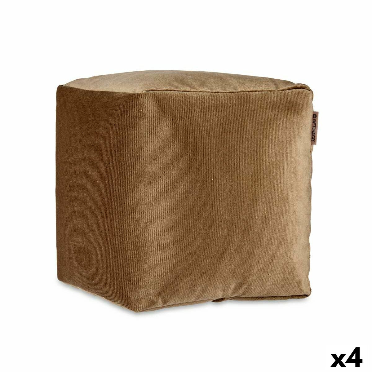 Puff Gift Decor Brun polystyren Sammet (4 antal)
