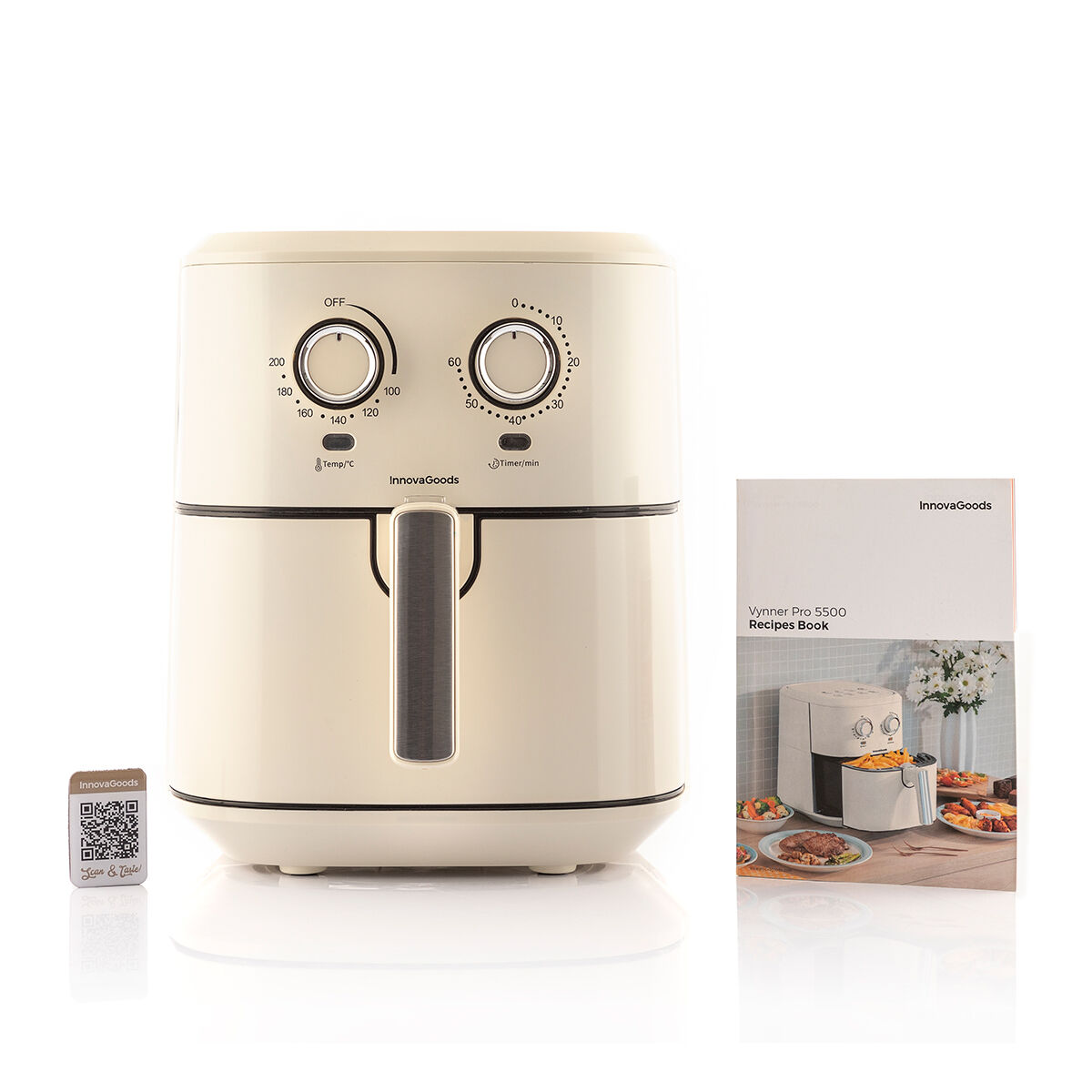 Luftfritös InnovaGoods Vynner Pro 5500 Kräm 1700 W 5,5 L Rostfritt stål - 5