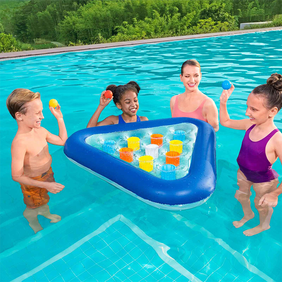 Bestway Flytande Triangelspel Uppblåsbart med Bollar 105x97 cm +3 År Pool 52560 - 3
