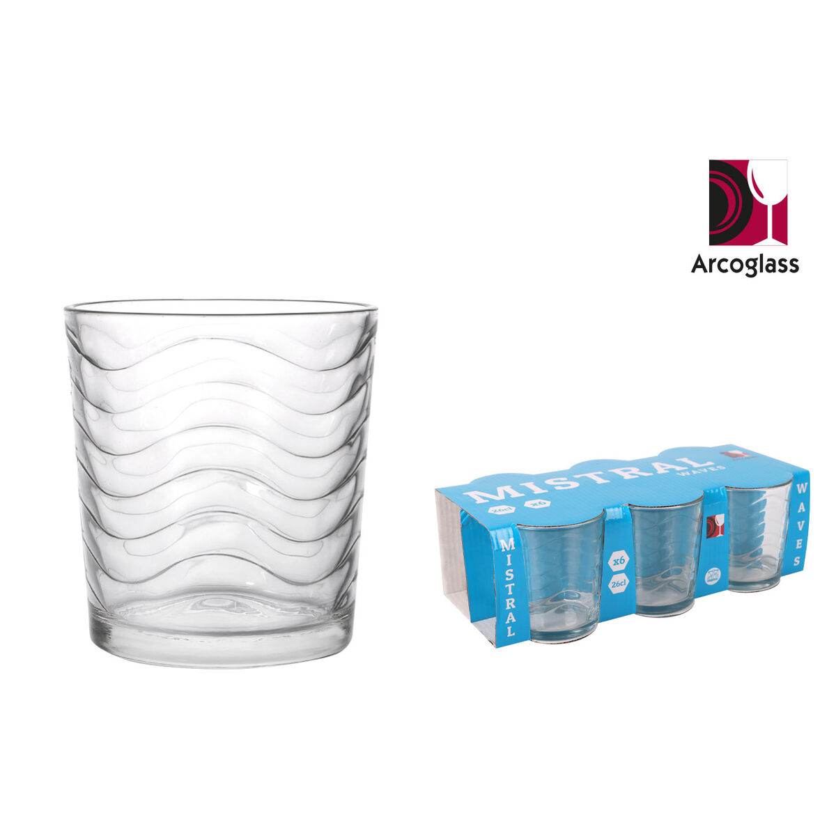 Glasset La Mediterránea Mistral waves 6 Delar (12 antal) - 3