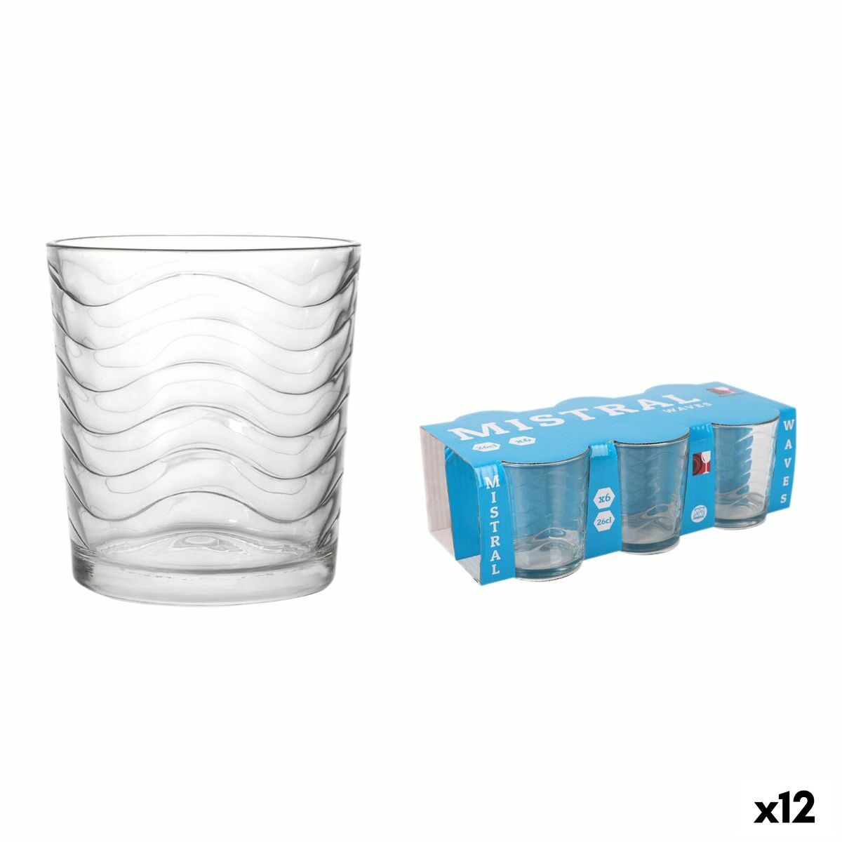 Glasset La Mediterránea Mistral waves 6 Delar (12 antal)