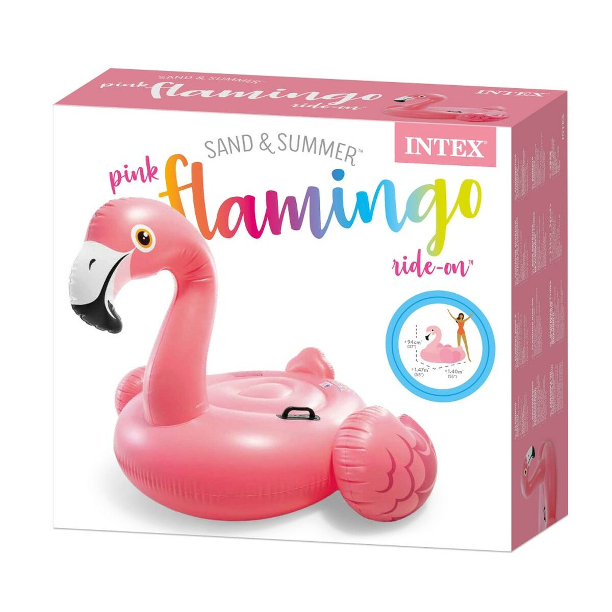 Uppblåsbar flamingo Intex Rosa 14,7 x 9,4 x 14 cm (4 antal) - 8
