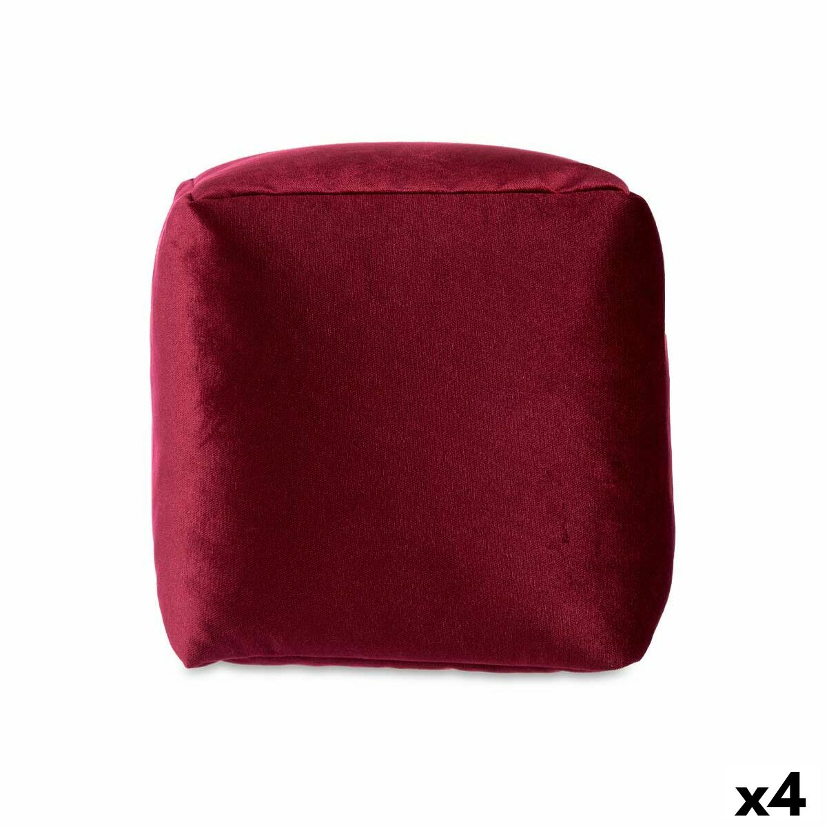 Puff Gift Decor Rödbrun polystyren Sammet (4 antal)