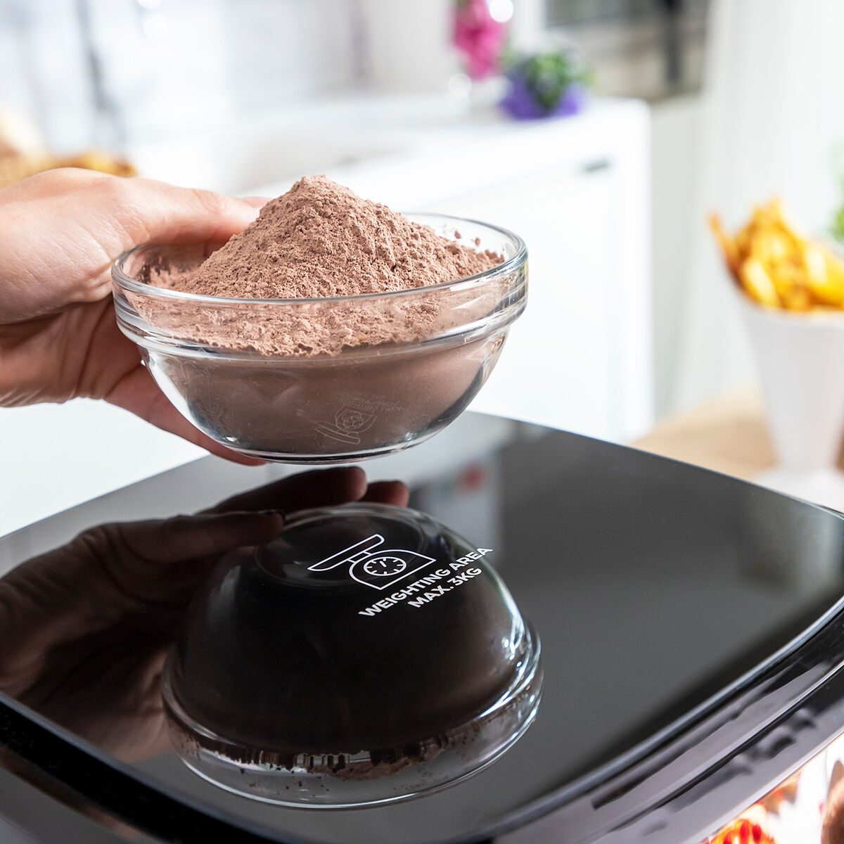 Luftfritös med våg InnovaGoods Fryinn Balance 5000 Svart 1500 W 5 L Rostfritt stål - 21