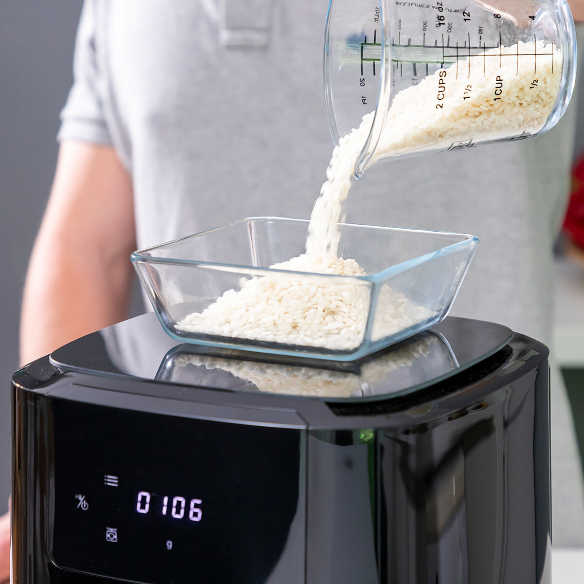 Luftfritös med våg InnovaGoods Fryinn Balance 5000 Svart 1500 W 5 L Rostfritt stål - 25