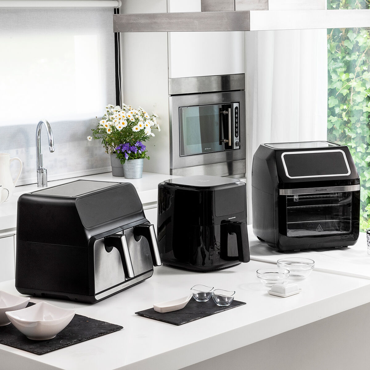 Luftfritös med våg InnovaGoods Fryinn Balance 5000 Svart 1500 W 5 L Rostfritt stål - 8