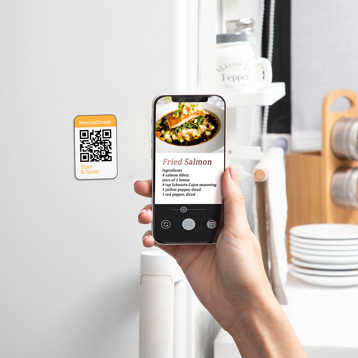 Luftfritös med våg InnovaGoods Fryinn Balance 5000 Svart 1500 W 5 L Rostfritt stål - 10
