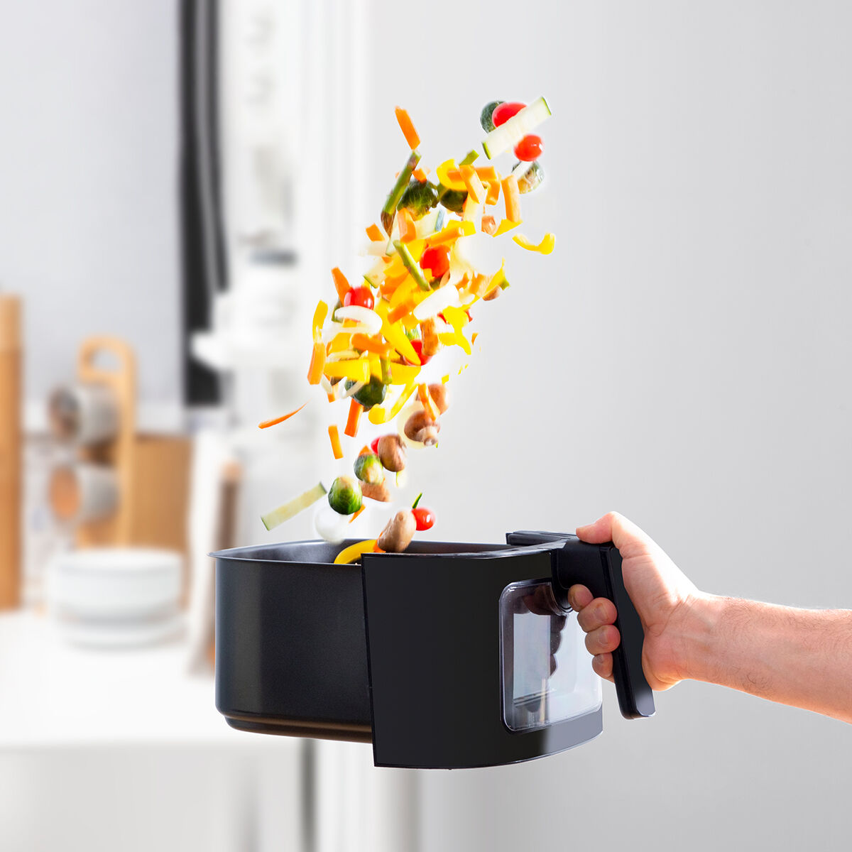 Luftfritös med våg InnovaGoods Fryinn Balance 5000 Svart 1500 W 5 L Rostfritt stål - 9