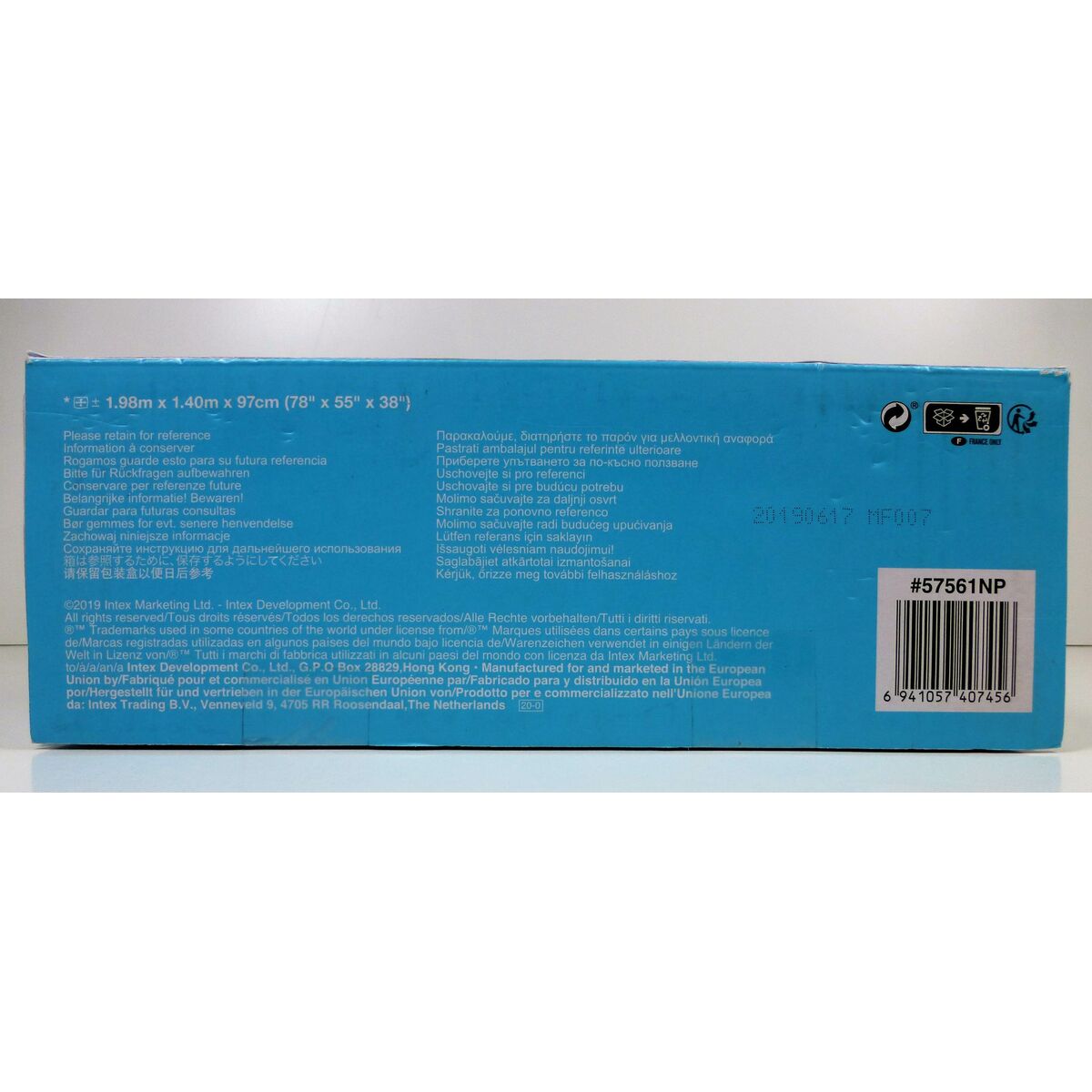 Luftmadrass Enhörning Intex 201 x 97 x 140 cm (4 antal) - 11