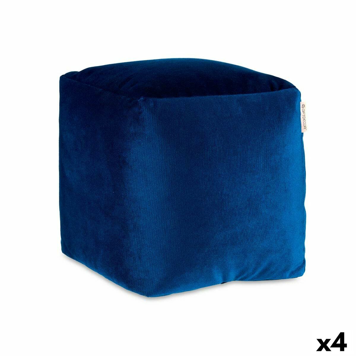 Puff Gift Decor Blå polystyren Sammet (4 antal)