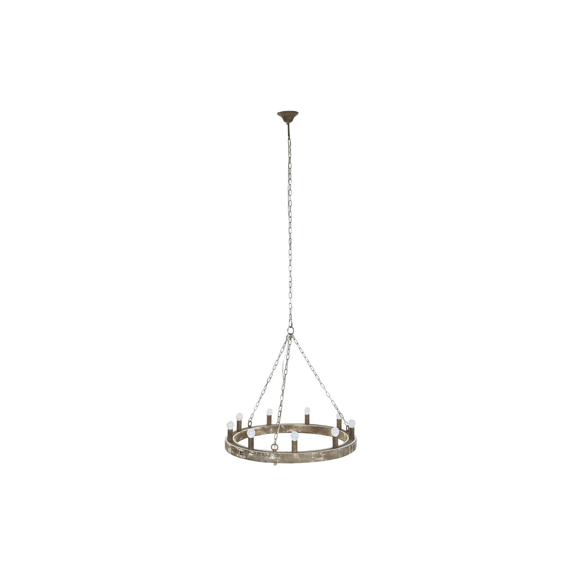 Taklampa DKD Home Decor Vit Brun Trä Metall Gran 40 W Vintage Antikbehandlad 220 V 78 x 78 x 13 cm - 3