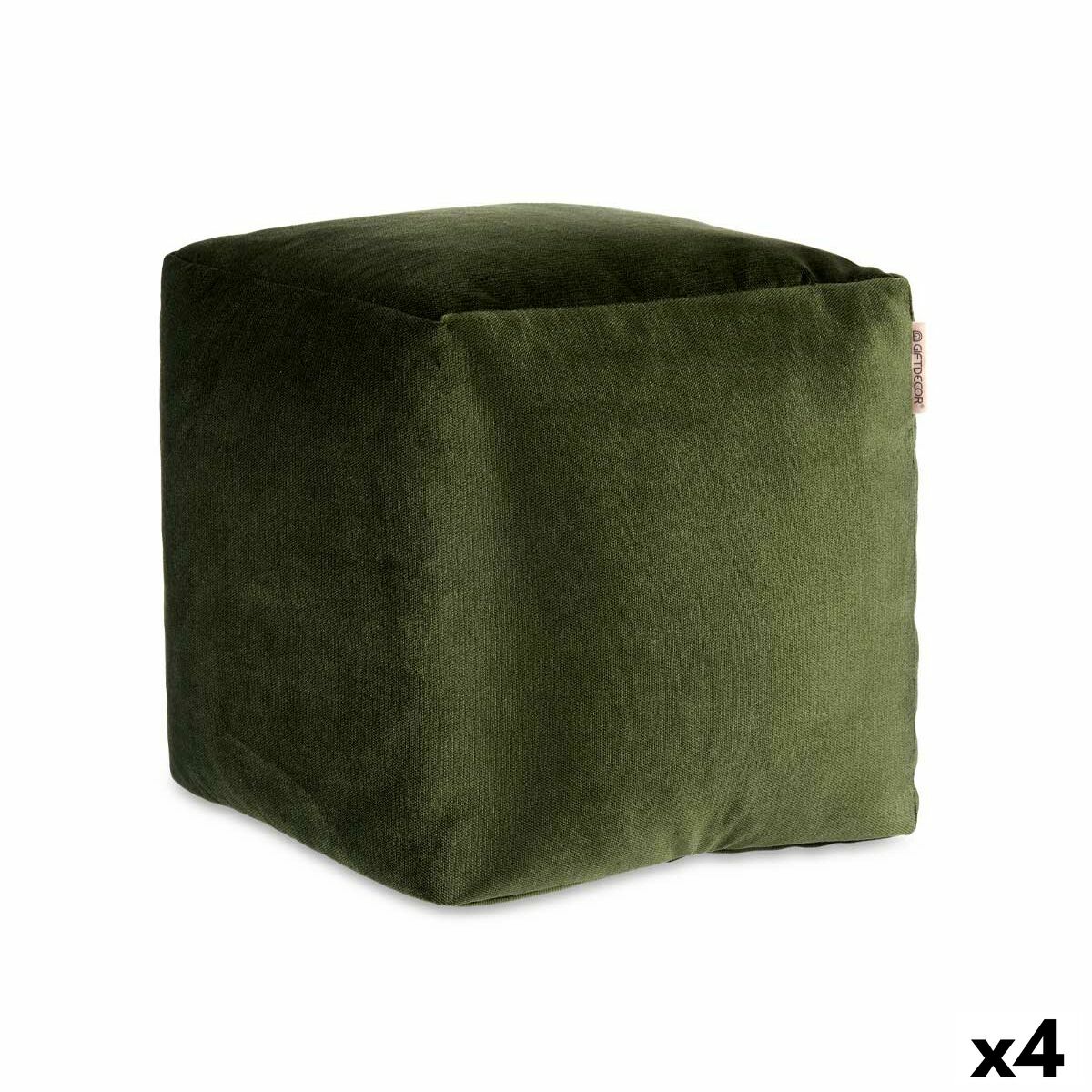 Puff Gift Decor Grön polystyren Sammet (4 antal)