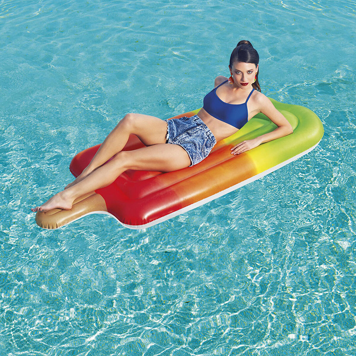 Bestway Is-Polo uppblåsbar madrass 185x89 cm för strand och pool 43161 - 3
