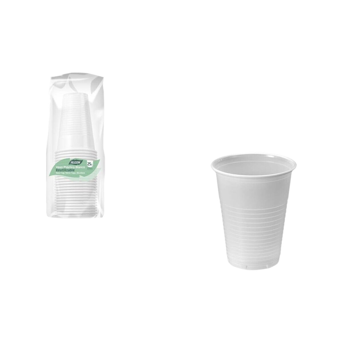 Glasset Algon Vit 220 ml 25 Delar (24 antal) - 3