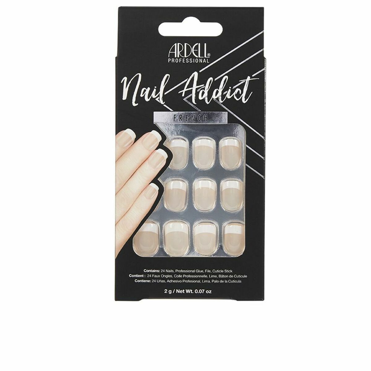 Lösnaglar Ardell Nail Addict Classic French (24 pcs) - 2