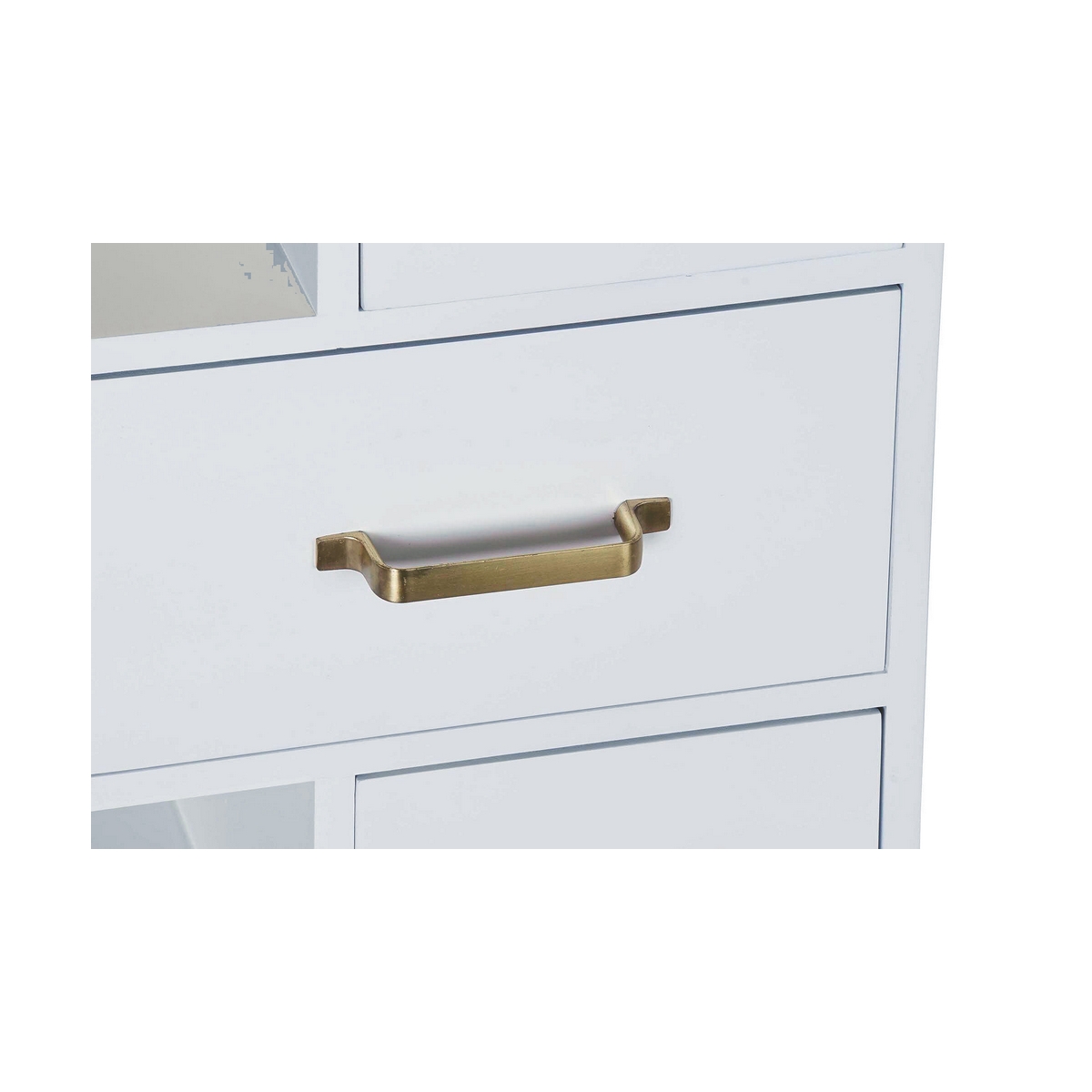 Byrå DKD Home Decor Naturell Metall Vit Kräm Melamin (76 x 34 x 94 cm) - 11