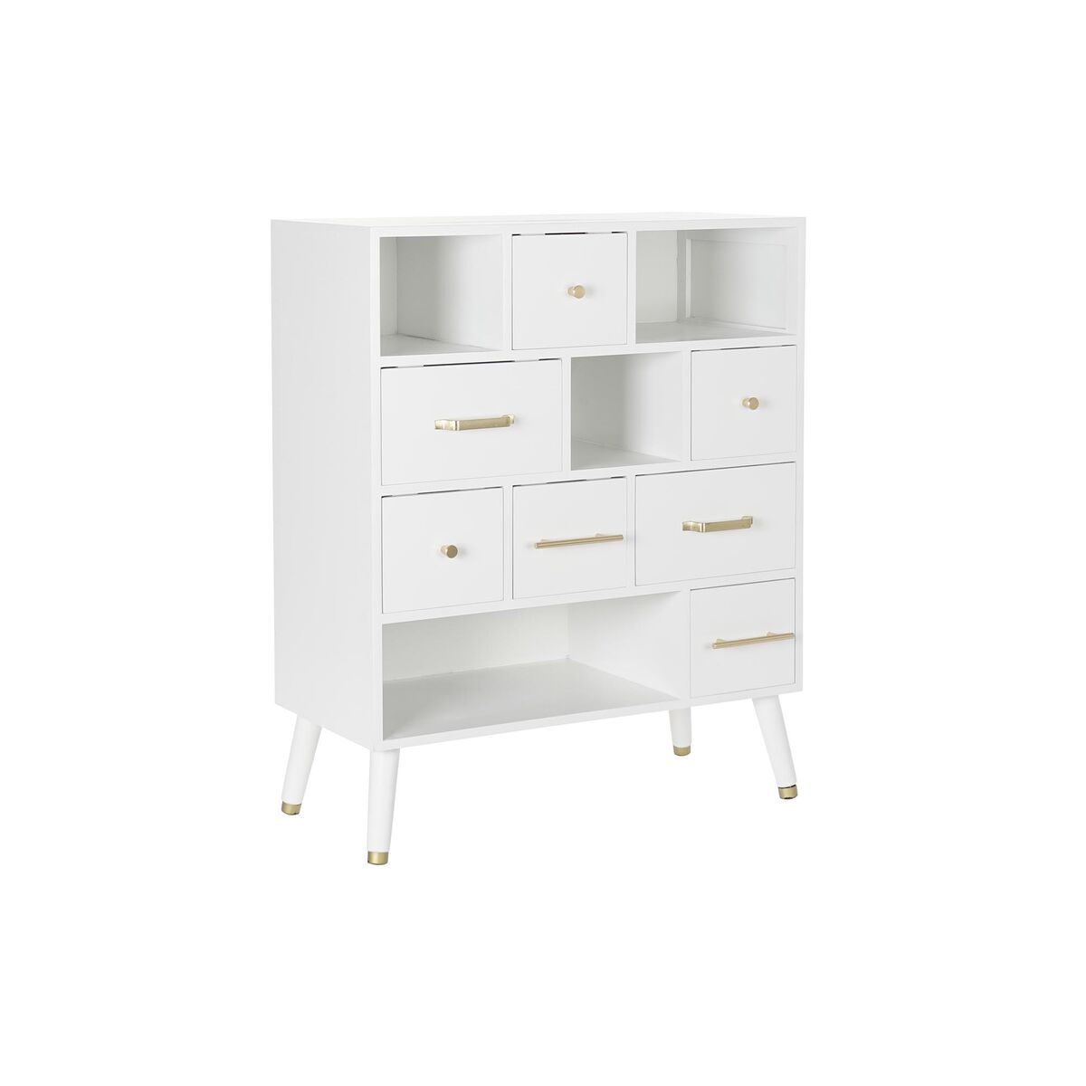 Byrå DKD Home Decor Naturell Metall Vit Kräm Melamin (76 x 34 x 94 cm)