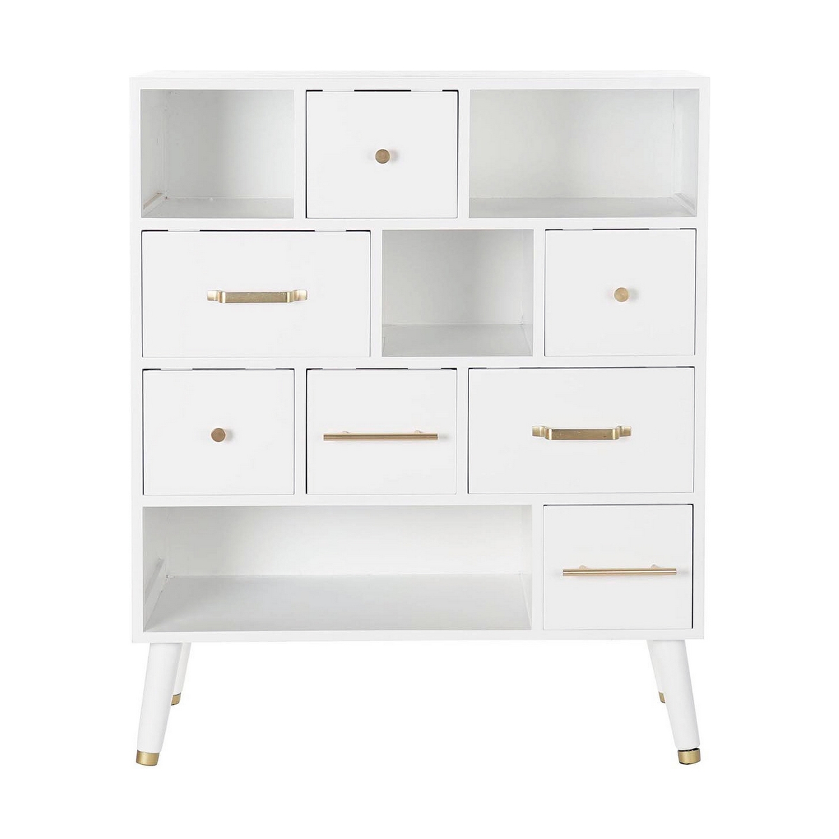 Byrå DKD Home Decor Naturell Metall Vit Kräm Melamin (76 x 34 x 94 cm) - 9