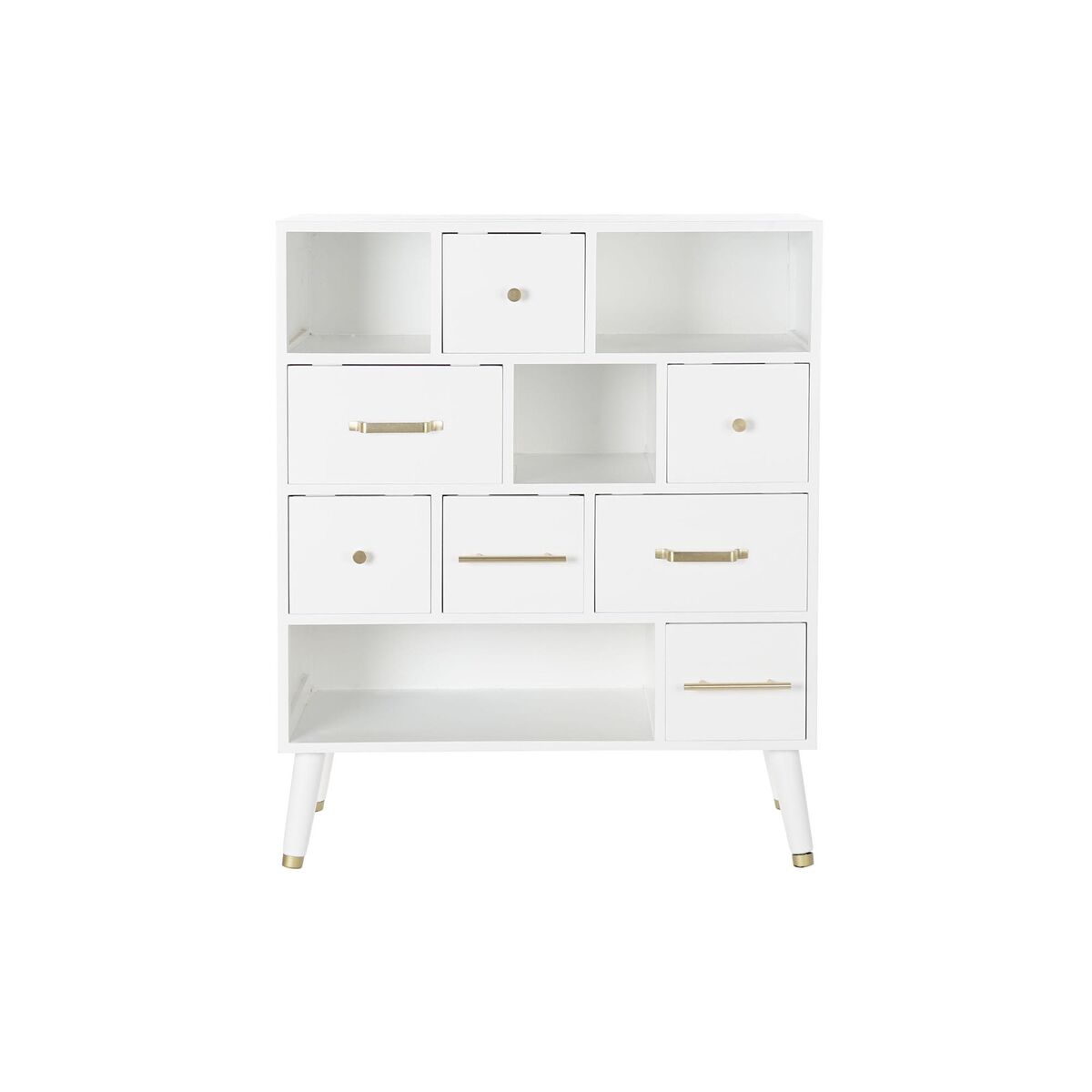 Byrå DKD Home Decor Naturell Metall Vit Kräm Melamin (76 x 34 x 94 cm) - 2