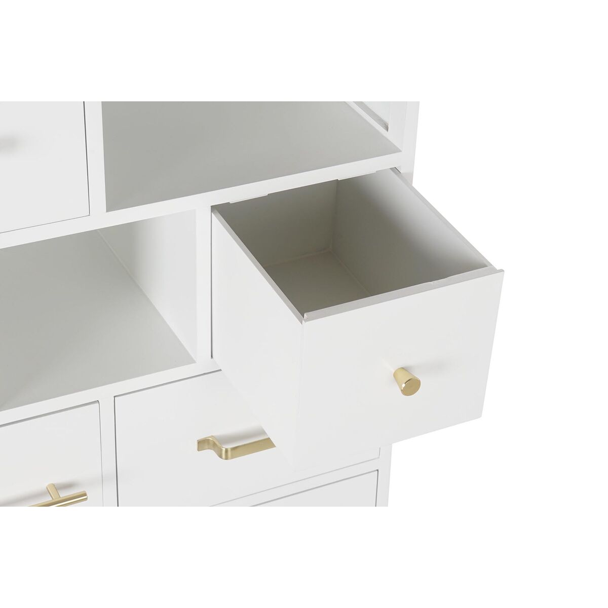 Byrå DKD Home Decor Naturell Metall Vit Kräm Melamin (76 x 34 x 94 cm) - 5