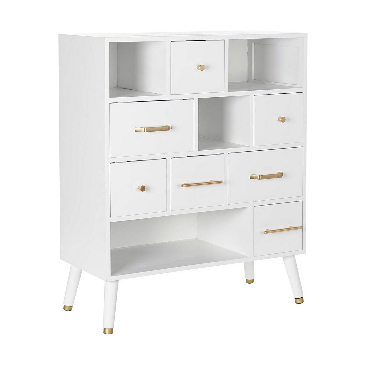 Byrå DKD Home Decor Naturell Metall Vit Kräm Melamin (76 x 34 x 94 cm) - 20