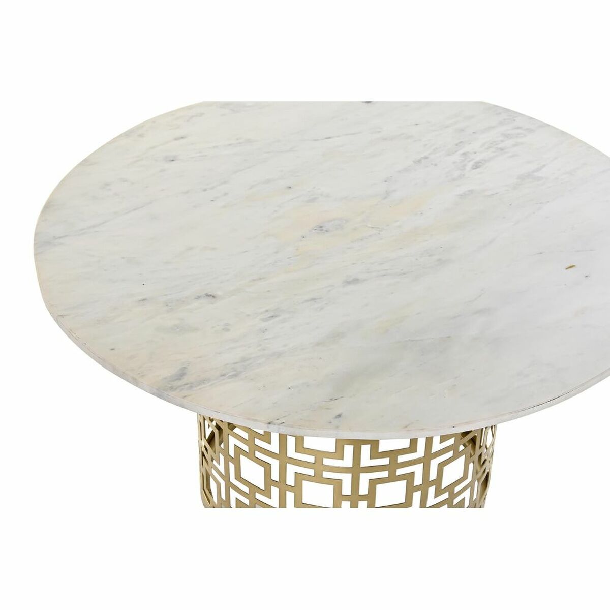 Soffbord DKD Home Decor Vit Gyllene Metall Marmor 76 x 76 x 43 cm - 5