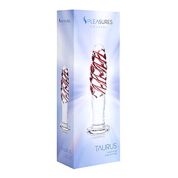 Analplugg S Pleasures Röd Transparent (14 cm) (14,6 cm)