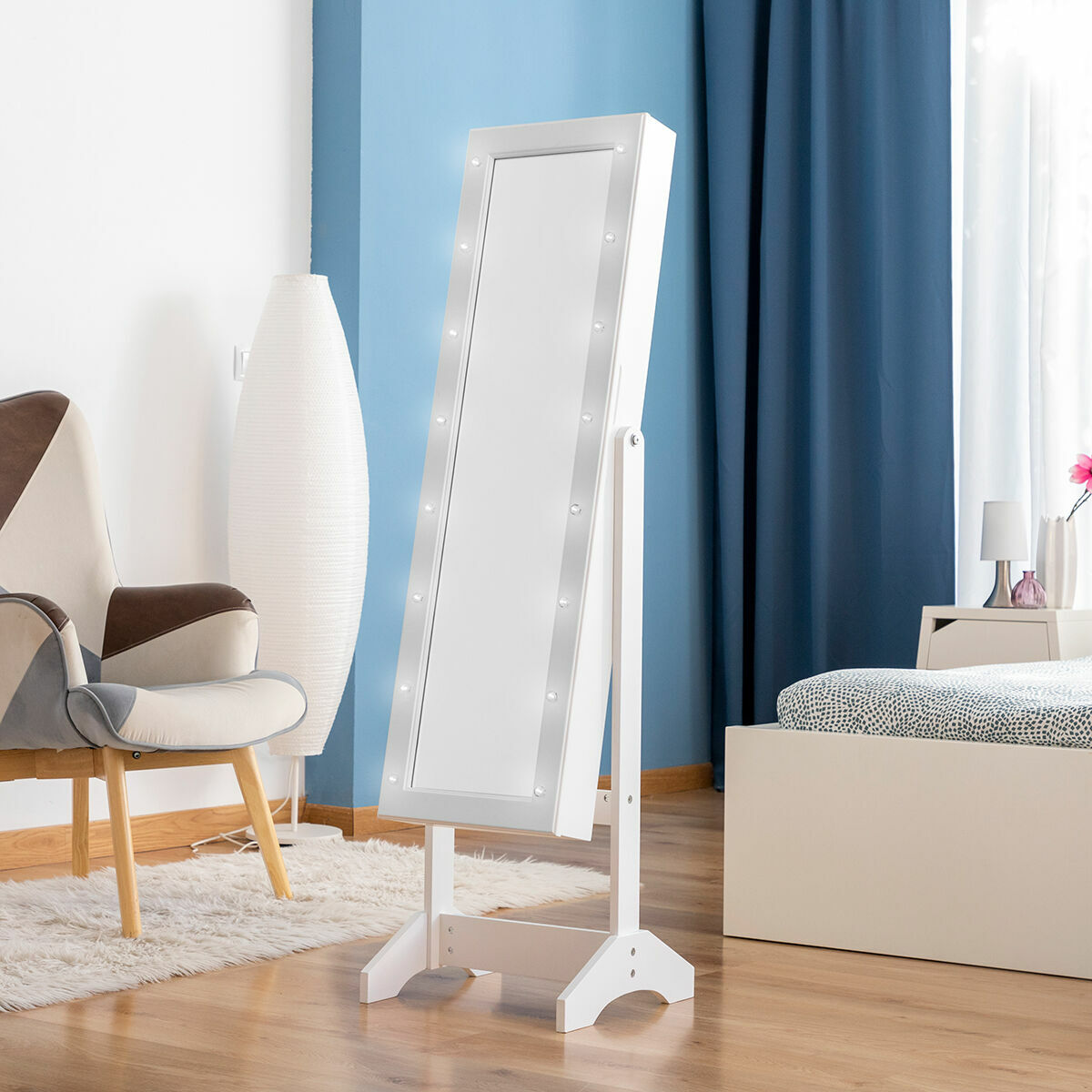 Stående smyckeskrin med spegel med LED Jewight InnovaGoods - 9
