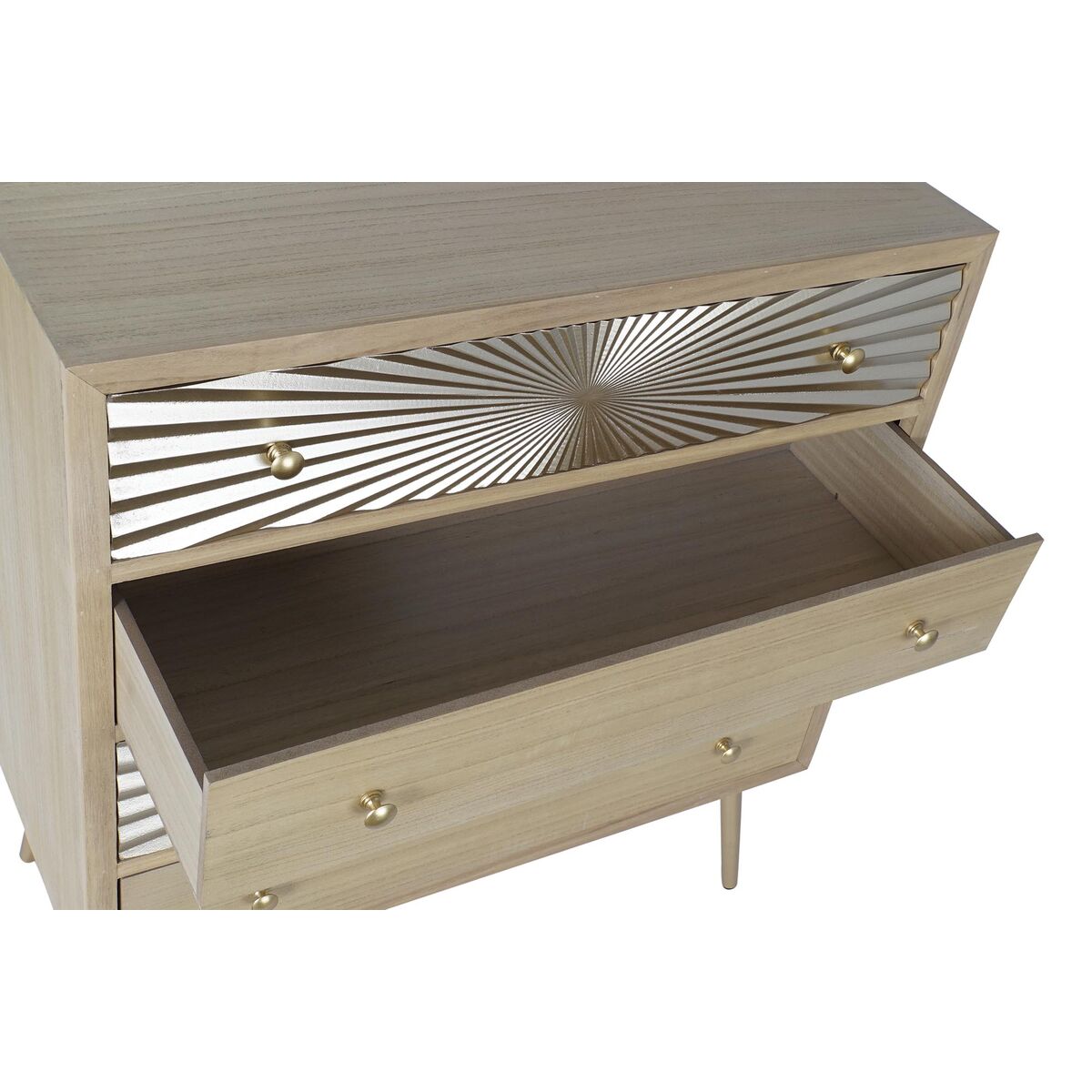 Kommod DKD Home Decor Gyllene Naturell Metall Gran Trä MDF Modern 80 x 40 x 87,5 cm - 3