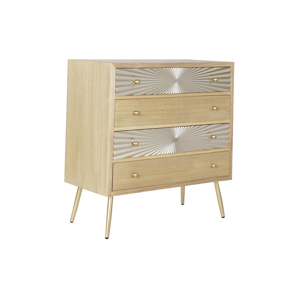 Kommod DKD Home Decor Gyllene Naturell Metall Gran Trä MDF Modern 80 x 40 x 87,5 cm - 5