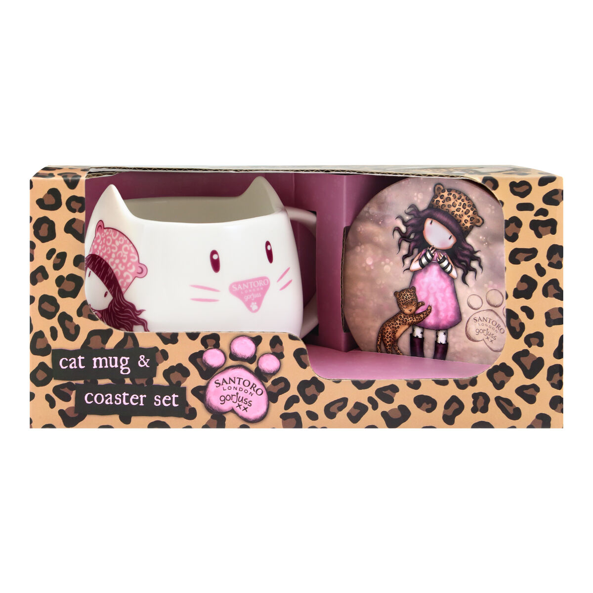 Kopp med assiett Gorjuss Purrrrrfect love Keramik Underlägg Koppar - 4