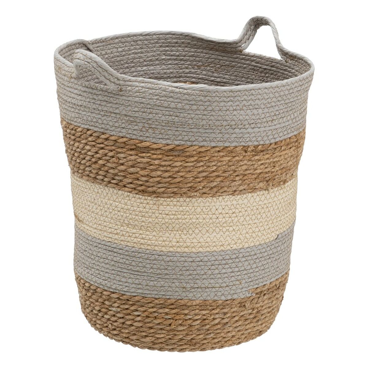 Korgset Naturell Grå Naturliga fibrer 48 x 48 x 42 cm (3 Delar) - 11