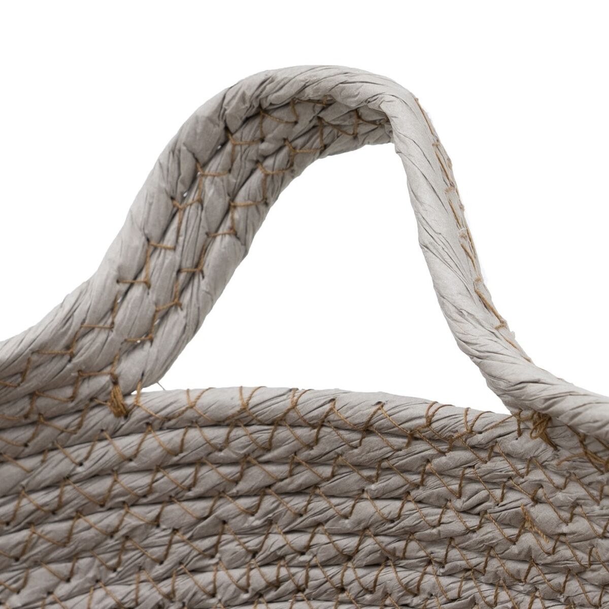 Korgset Naturell Grå Naturliga fibrer 48 x 48 x 42 cm (3 Delar) - 8