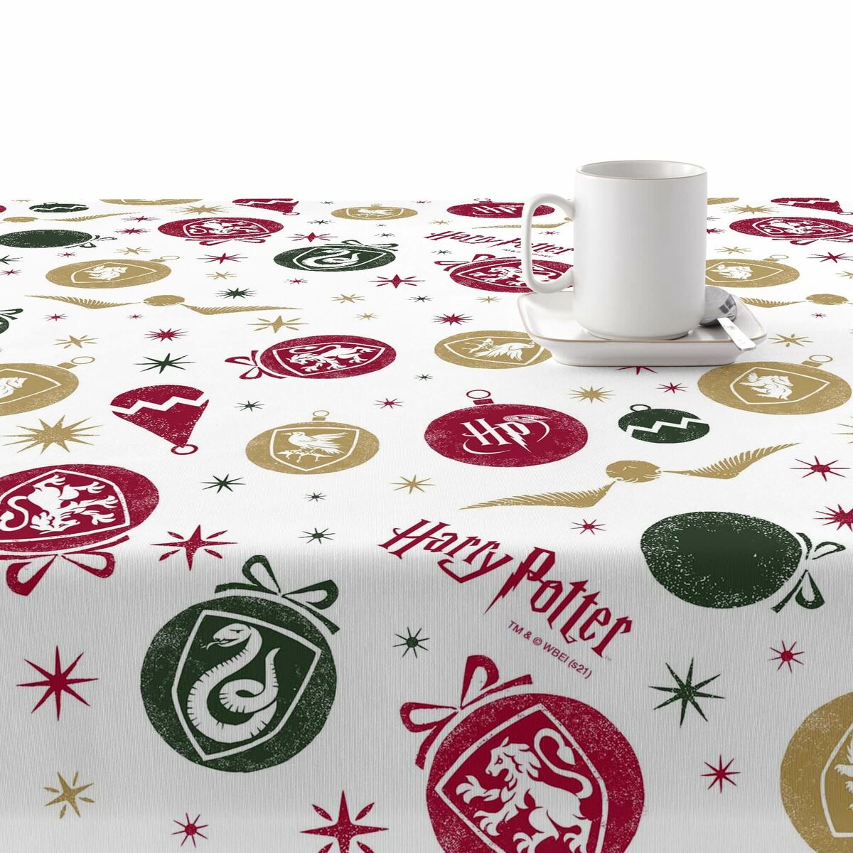 Fläckresistent bordsduk i harts Harry Potter Christmas Multicolour 300 x 150 cm - 2