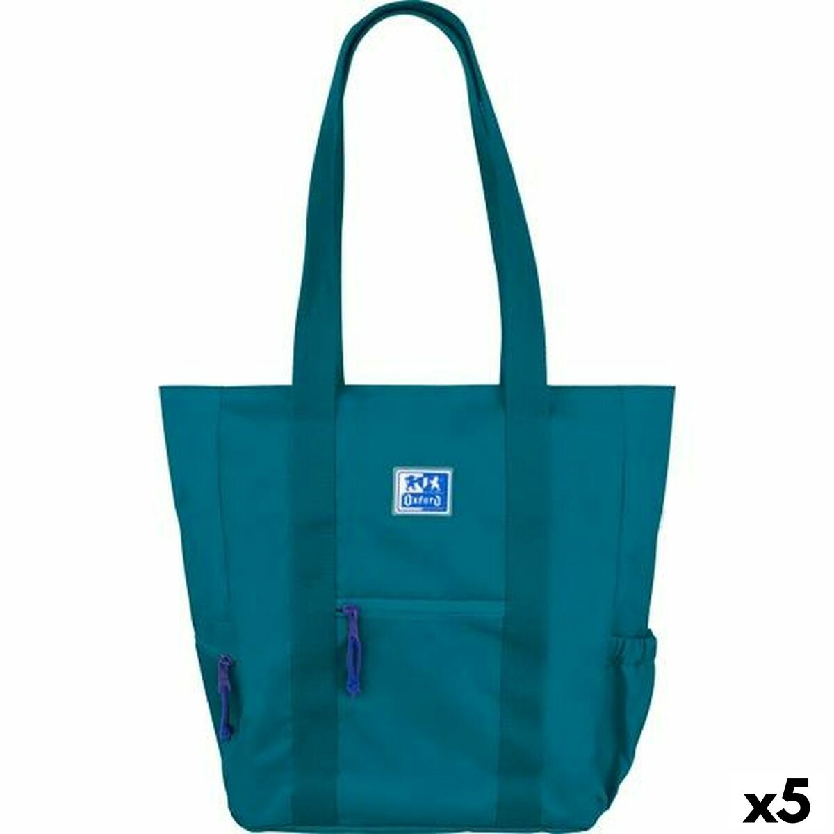 Väska Oxford B-TRENDY AQUA Blå 34 x 31 x 12 cm (5 antal)