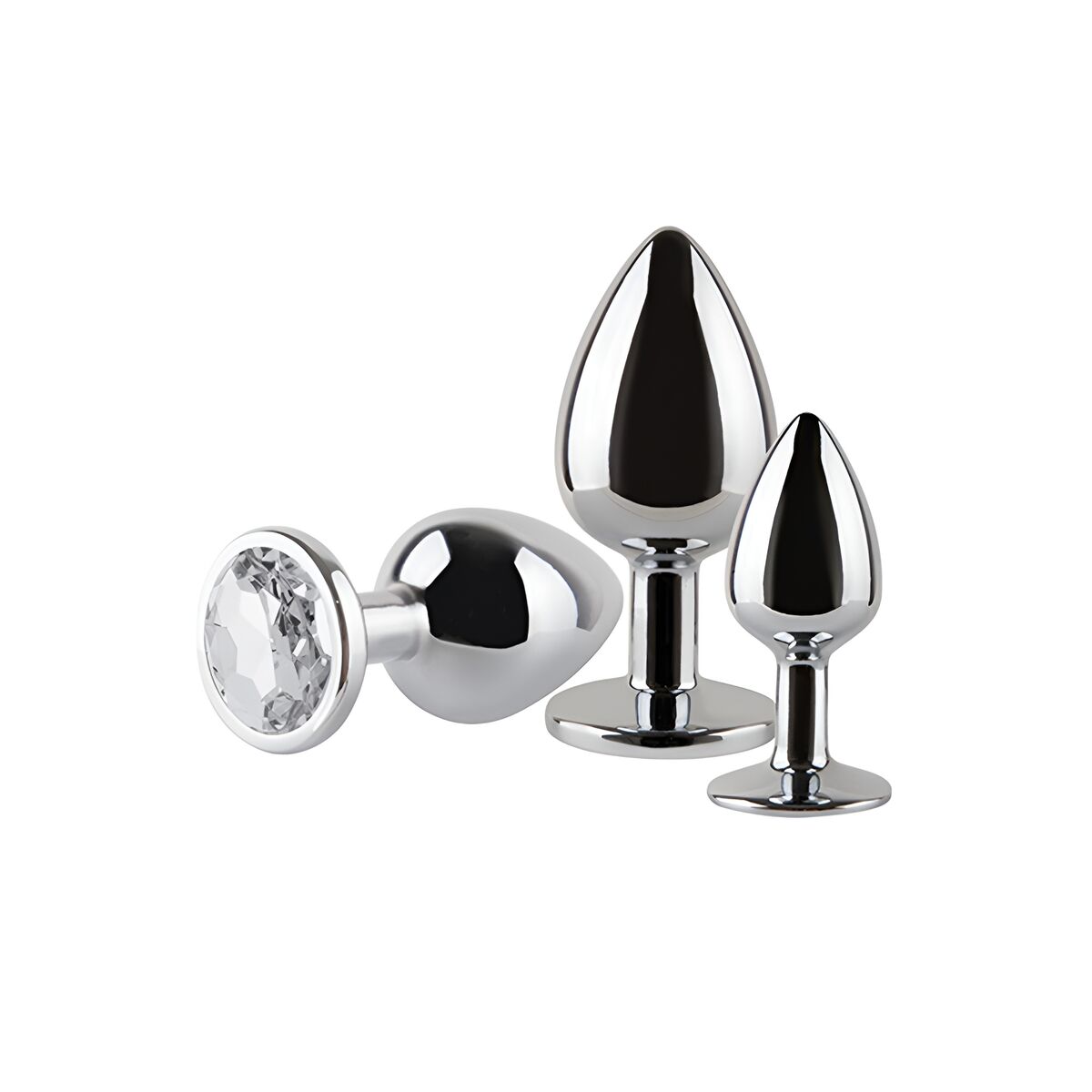 Analplugg S Pleasures Silvrig 3 Delar - 2