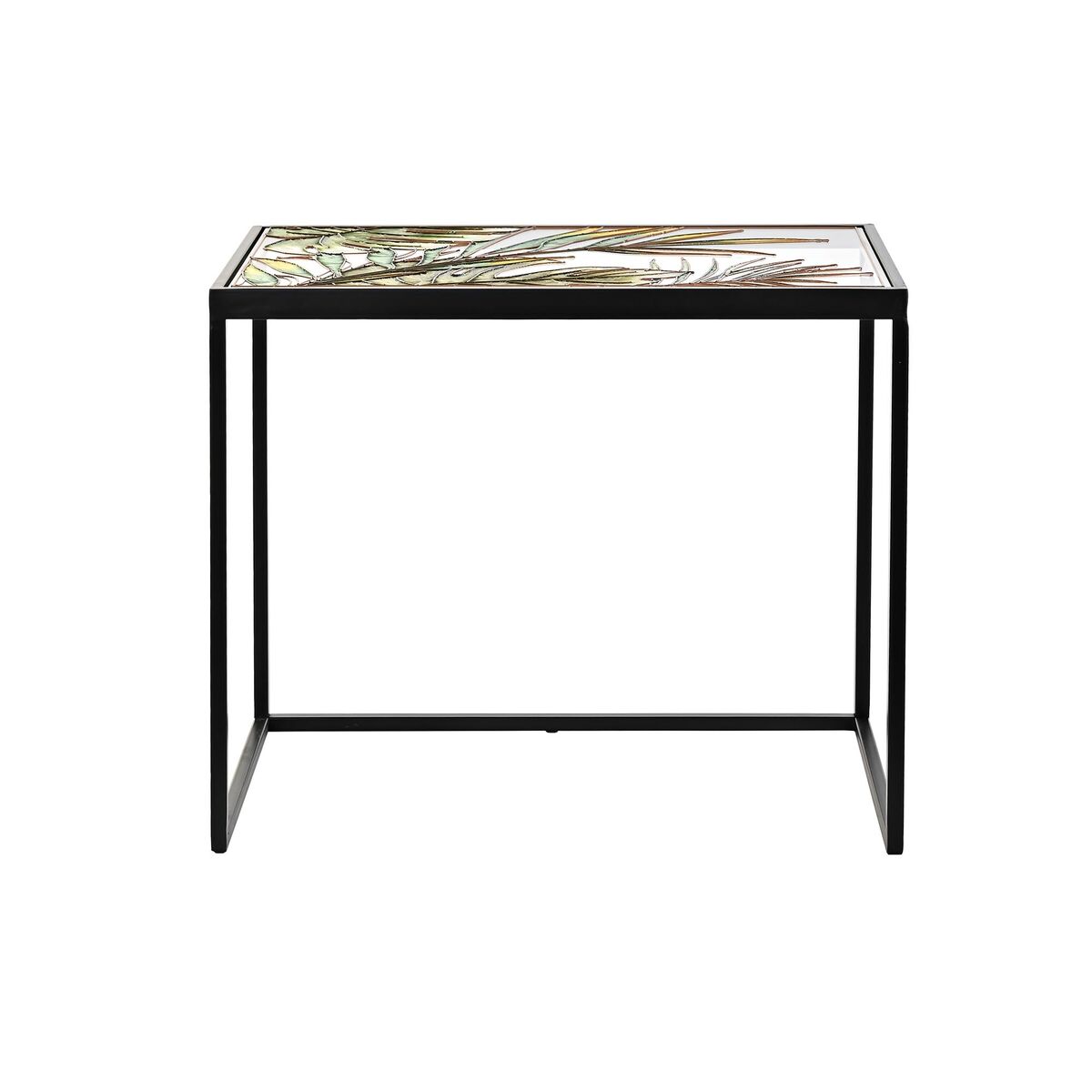 3-bordsset DKD Home Decor Svart Grön Gyllene 60 x 40 x 50 cm - 3