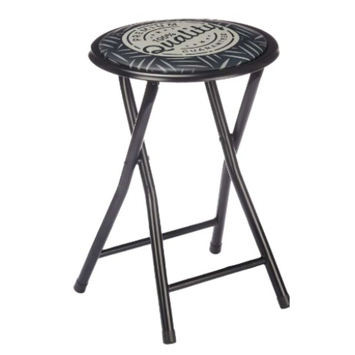 Fällbar pall Quality Svart Grå PVC Metall 30 x 30 x 45 cm (10 antal) - 2