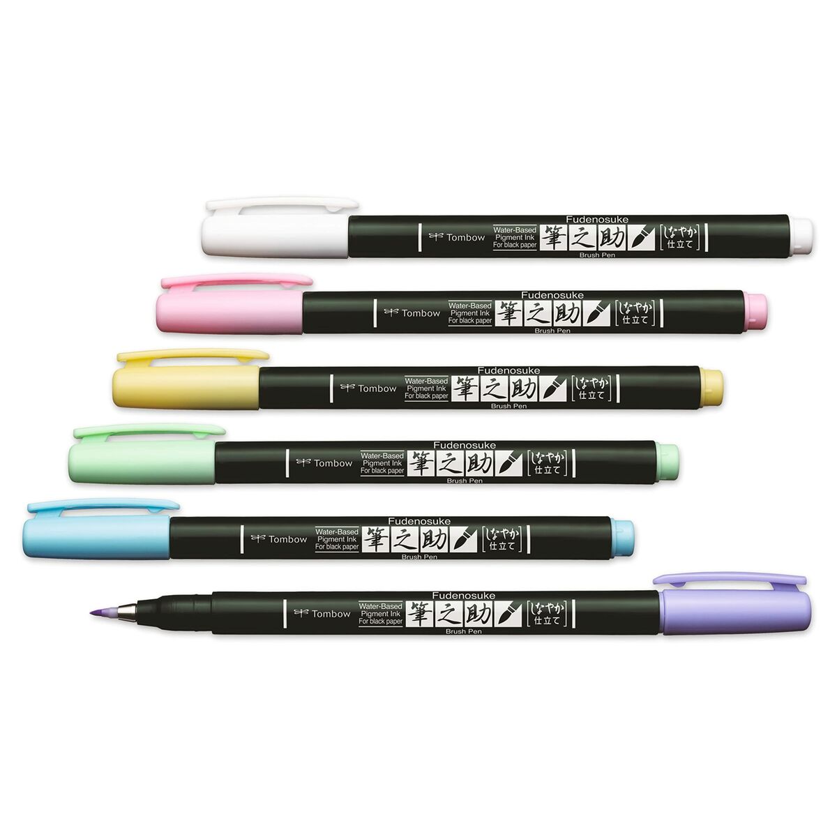 Tuschpennor Tombow WS-BS-6P Svart Vit (Renoverade A+) - 2