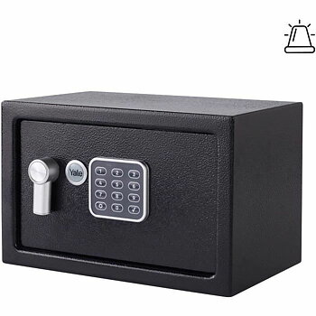 Kassaskåp med elektroniskt lås Yale Svart 8,6 L 20 x 31 x 20 cm Stål