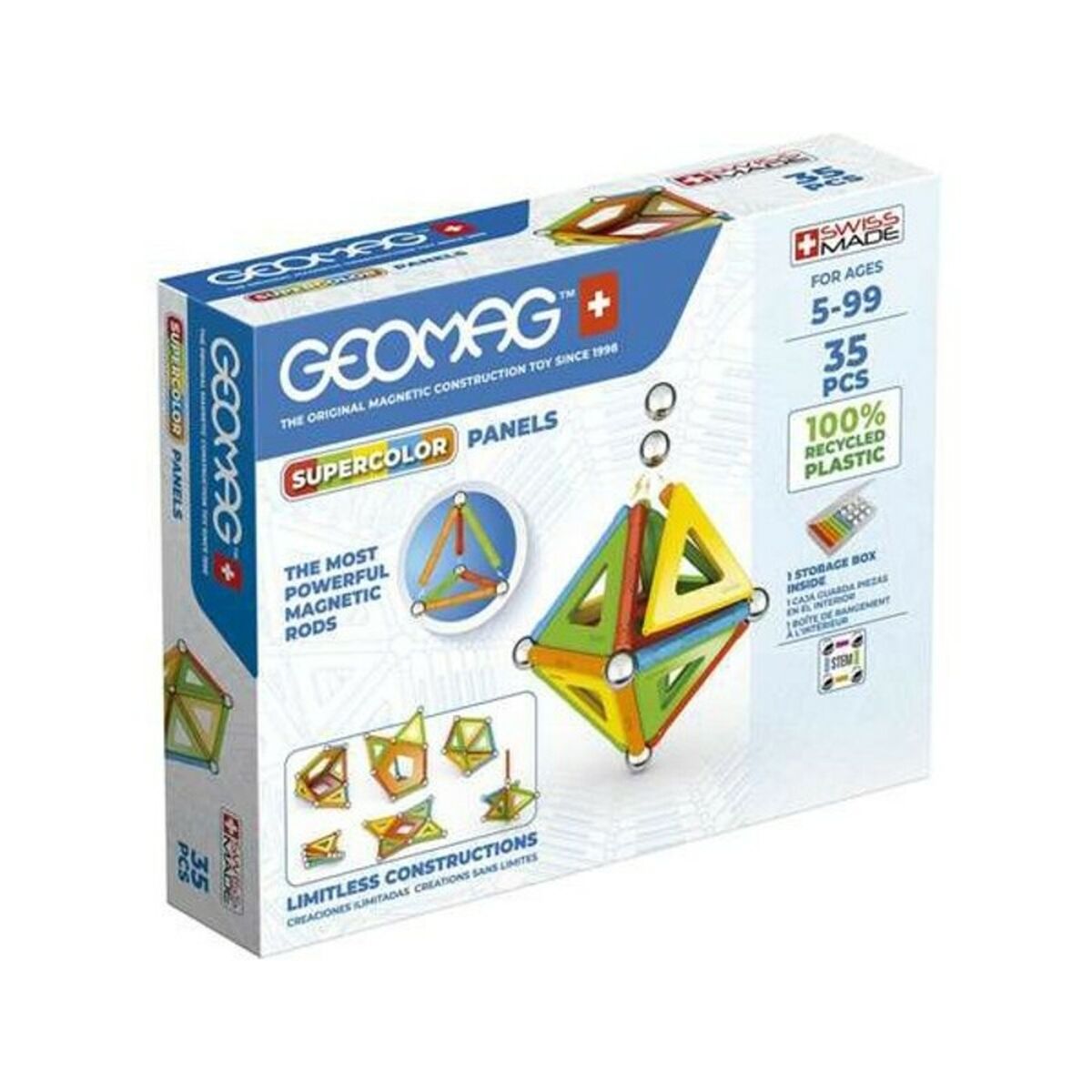 Byggsats Geomag Supercolor Panels Magnetic (35 pcs) - 7