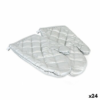 Grillvante Quttin Silvrig 25 x 16 x 24 cm Set 2 Delar (24 antal)
