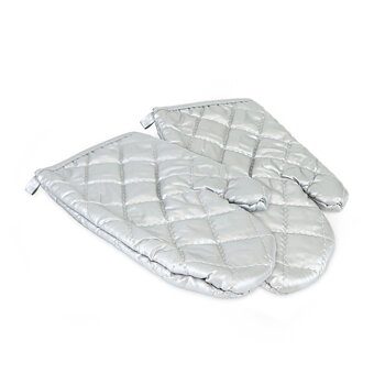 Grillvante Quttin Silvrig 25 x 16 x 24 cm Set 2 Delar (24 antal)